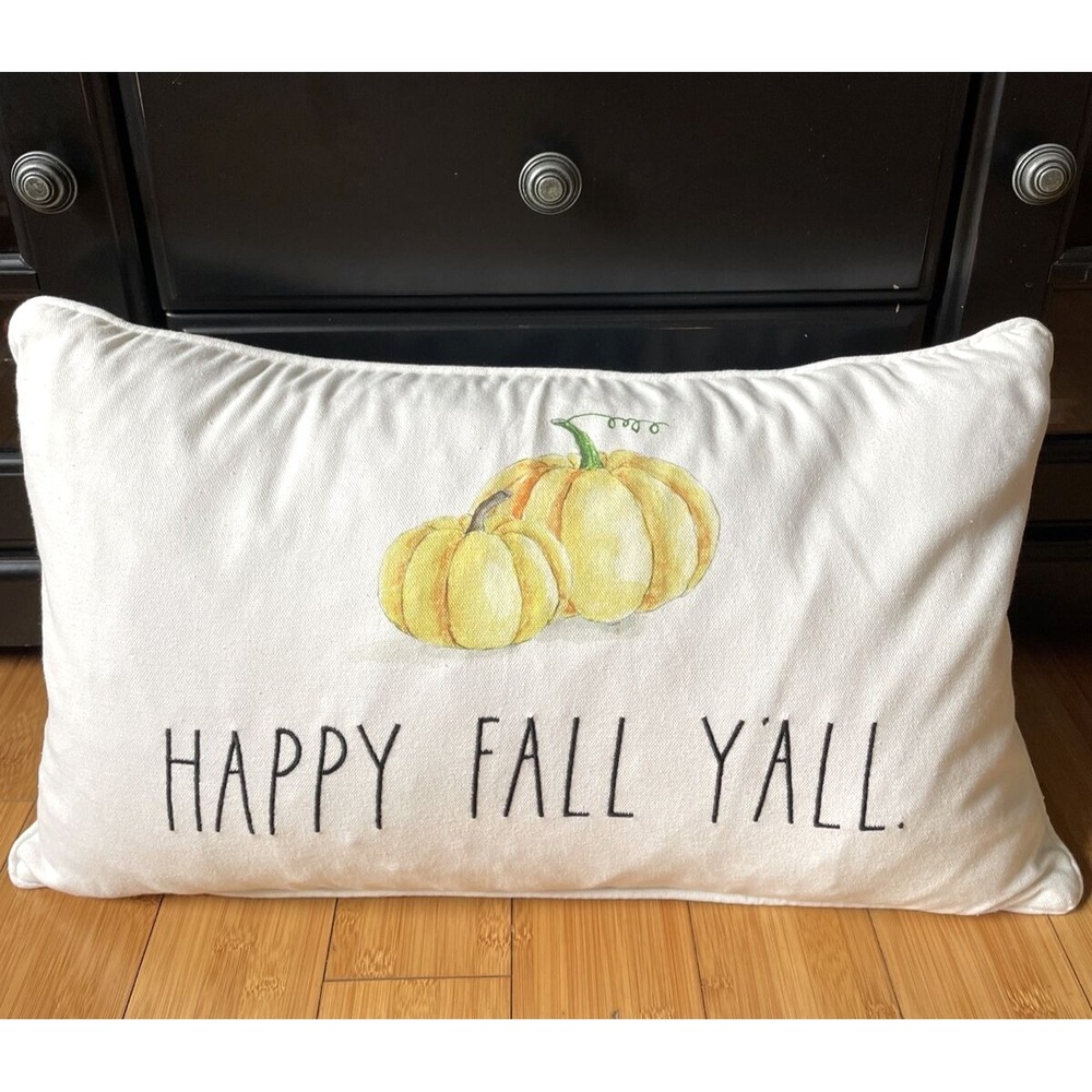 Rae Dunn Happy Fall Y'all Throw Pillow Fall Decor